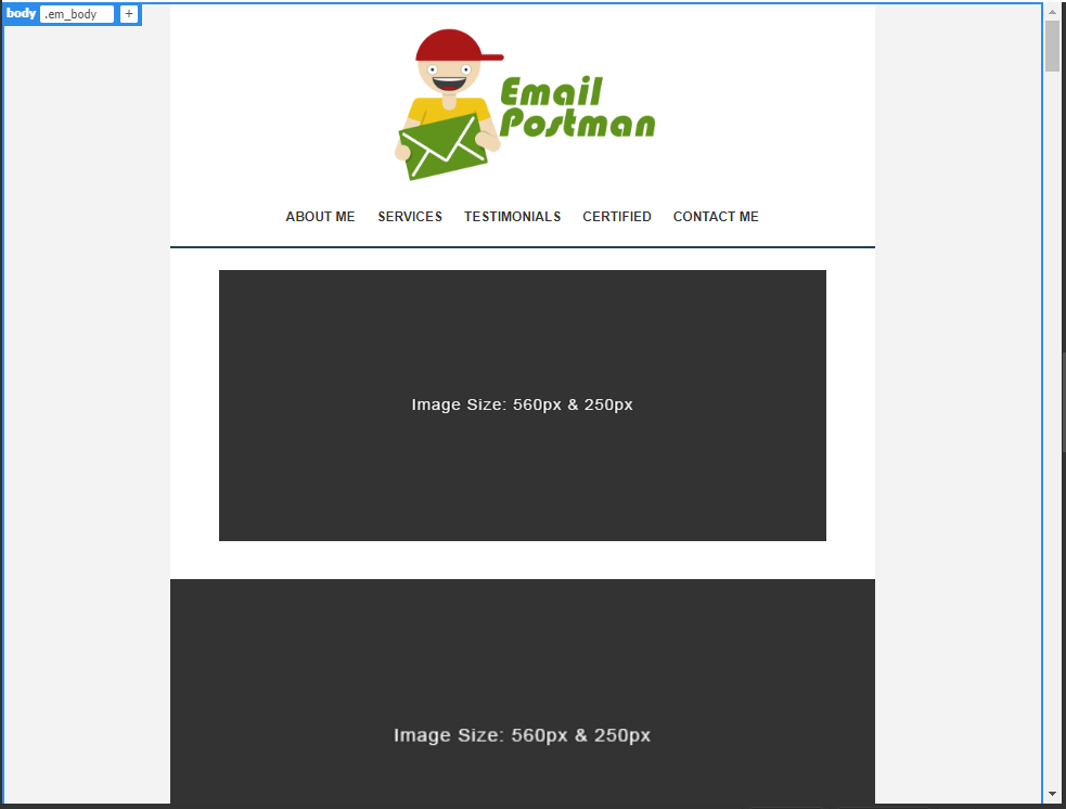 Email template header
